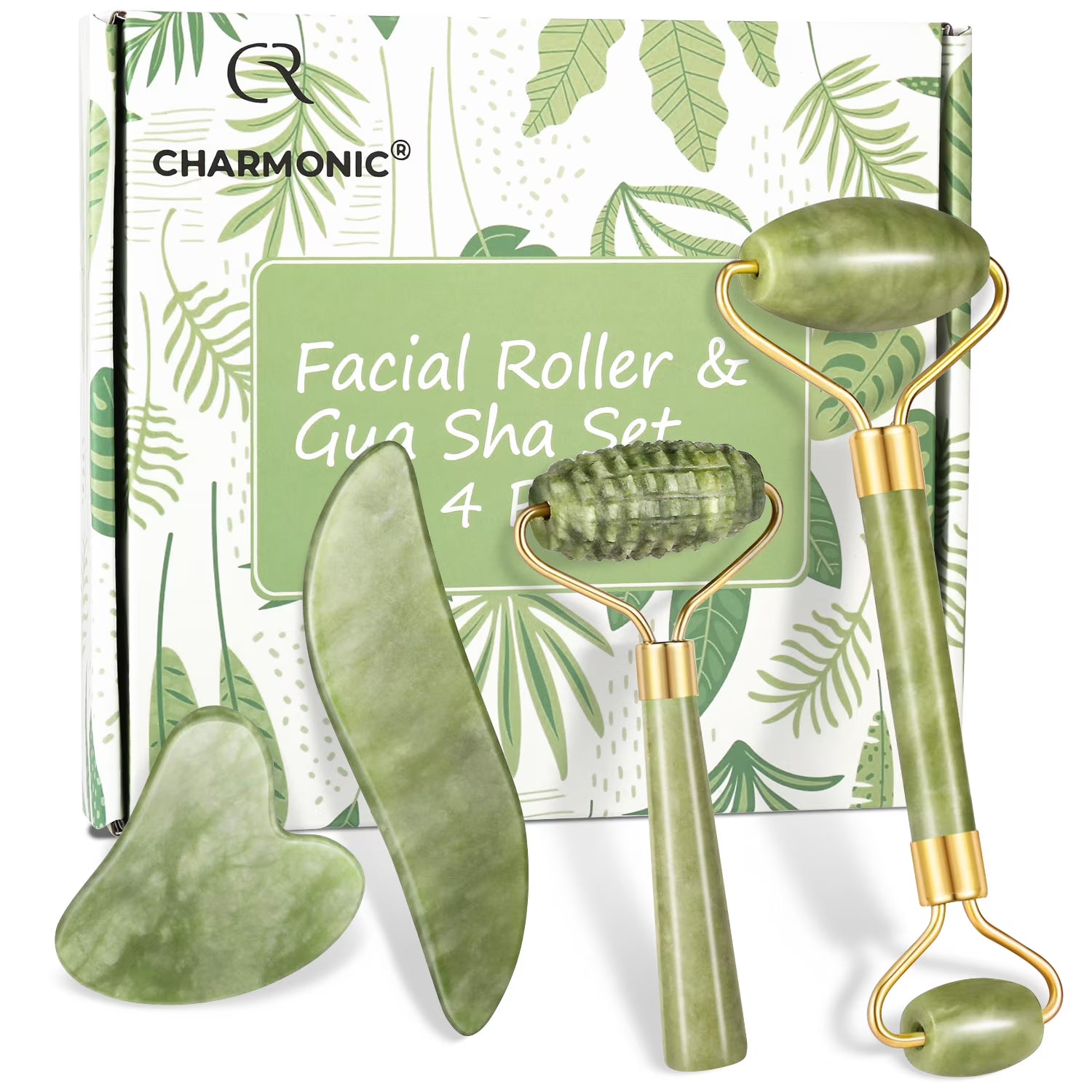 Charmonic Jade Roller & Gua Sha Set