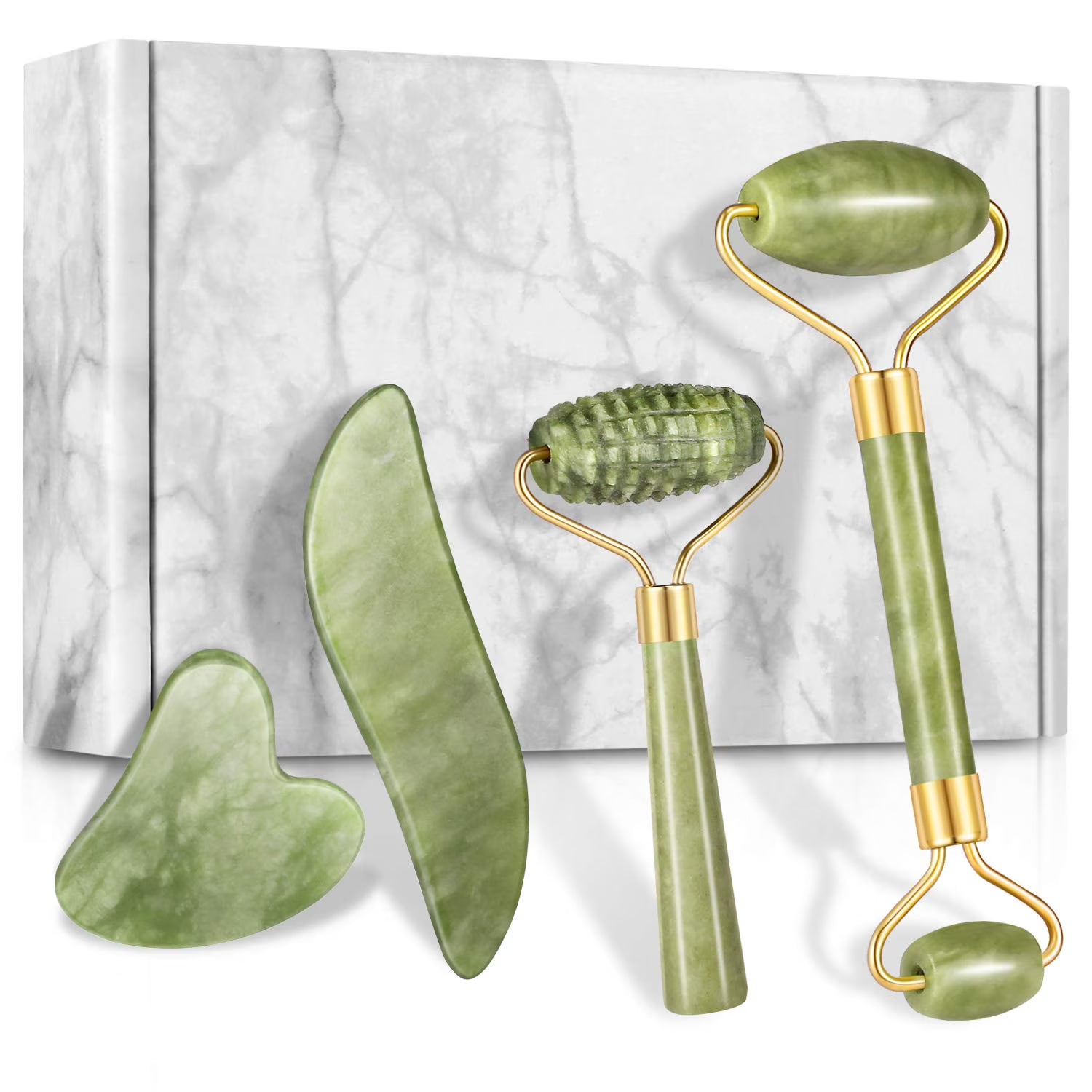Charmonic Jade Roller & Gua Sha Set