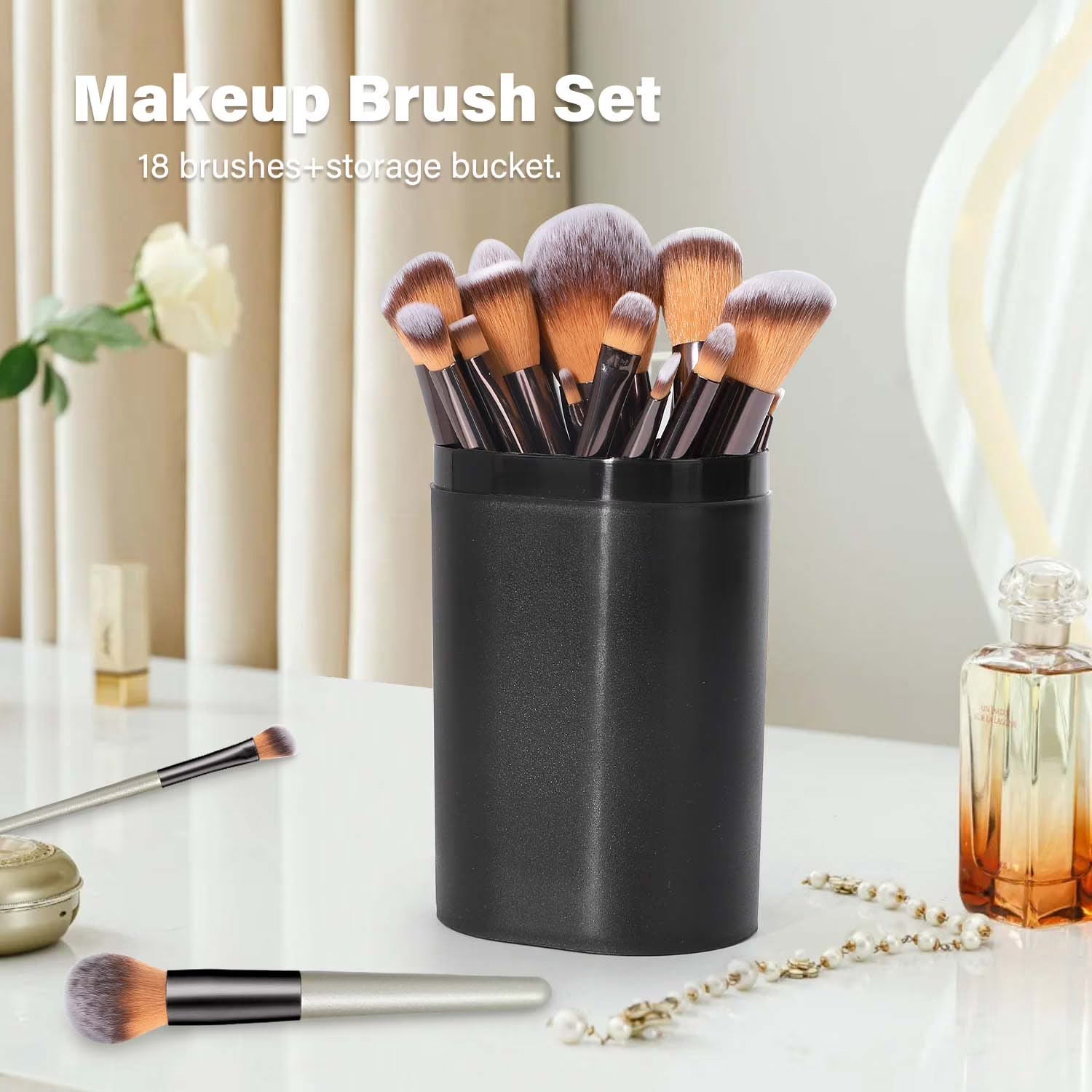 18-Piece Professional Makeup Brush Set
